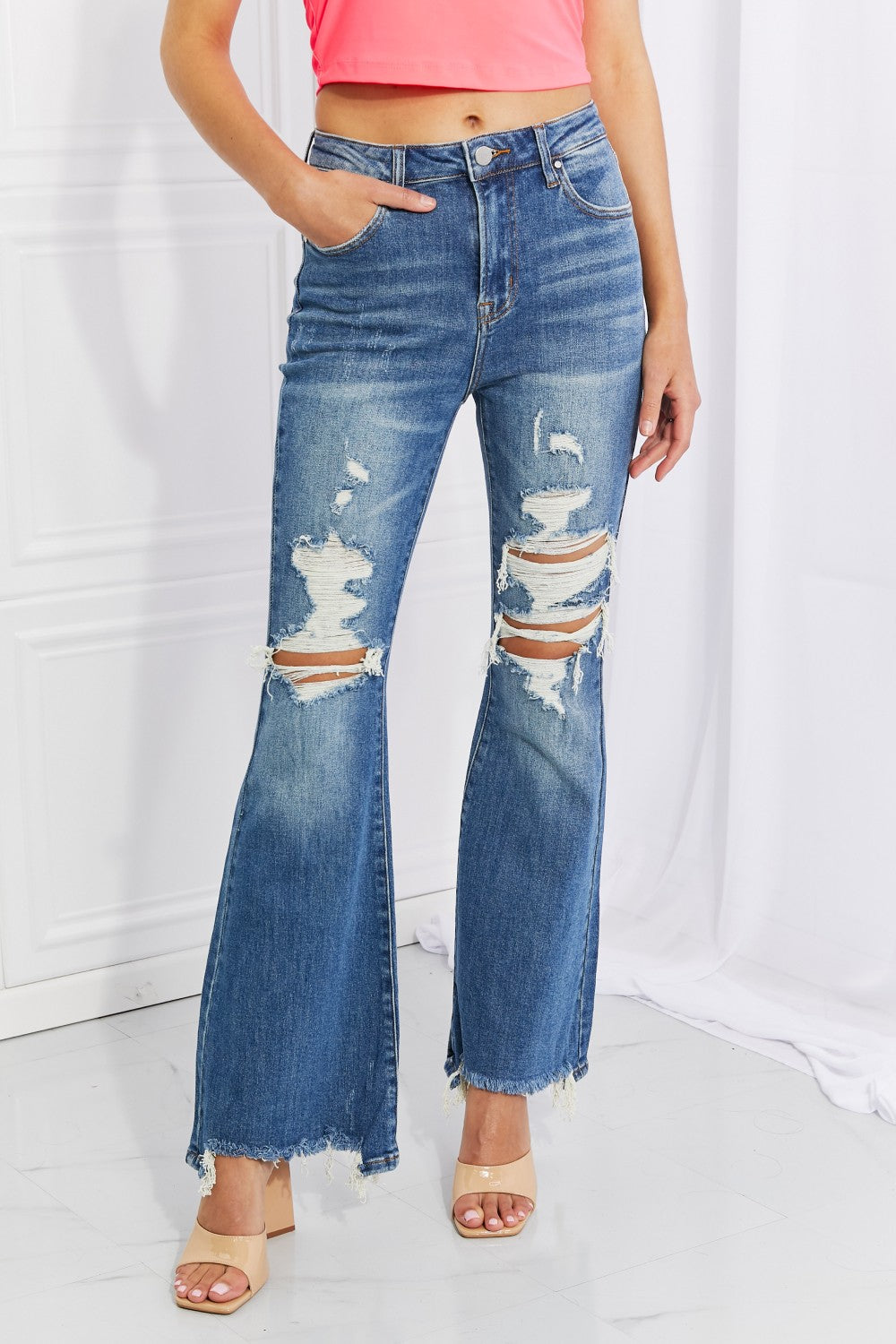 Hazel High Waisted Flared Jeans