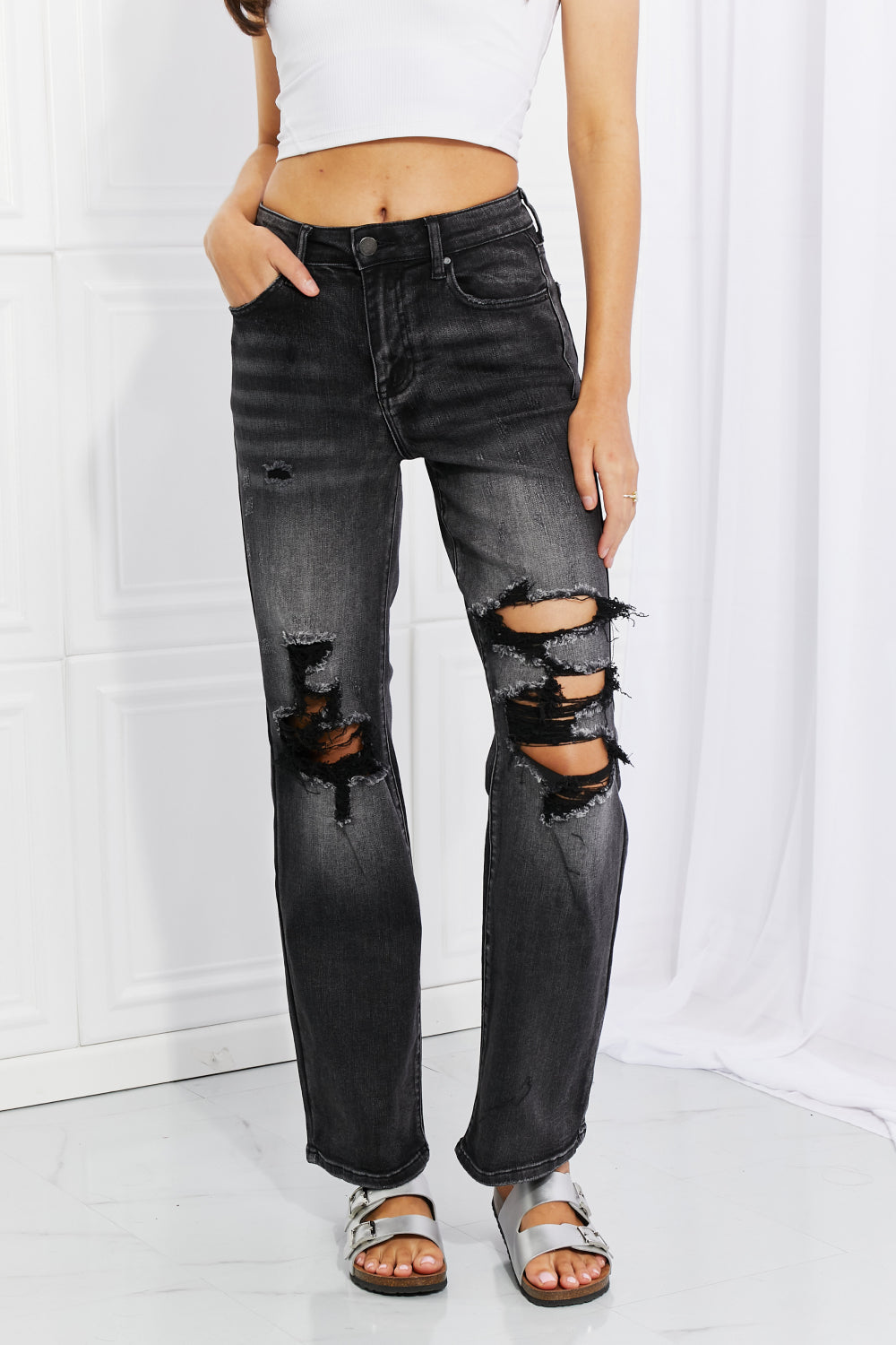 Lois High Waist Loose Fit Jeans